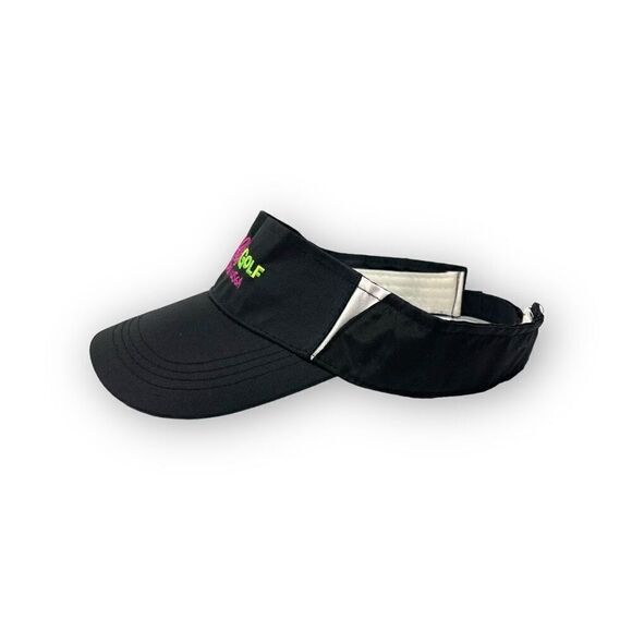 Girls Golf LPGA USGA Black Embroidered Visor Hat Cap Youth Girls One Size OSFM - Picture 3 of 7